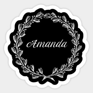 Amanda Floral Wreath Sticker